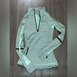 lululemon athletica Mint Green Striped Long Sleeve Top